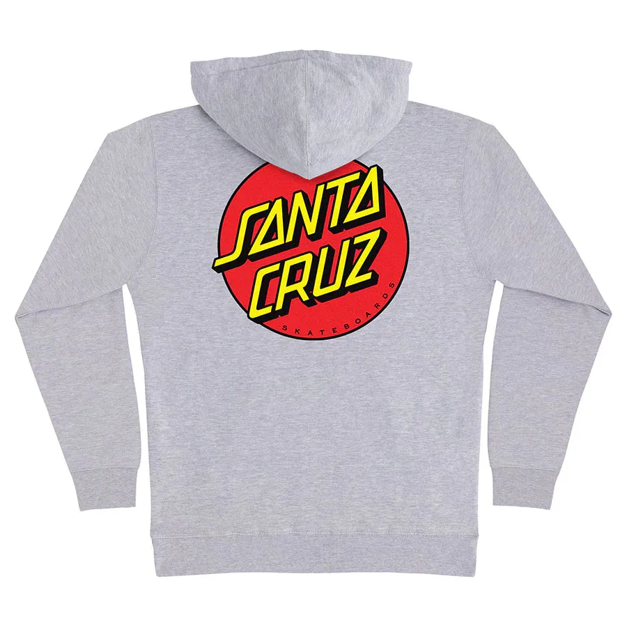 SANTA CRUZ Classic Dot Hoodie - Heather Grey