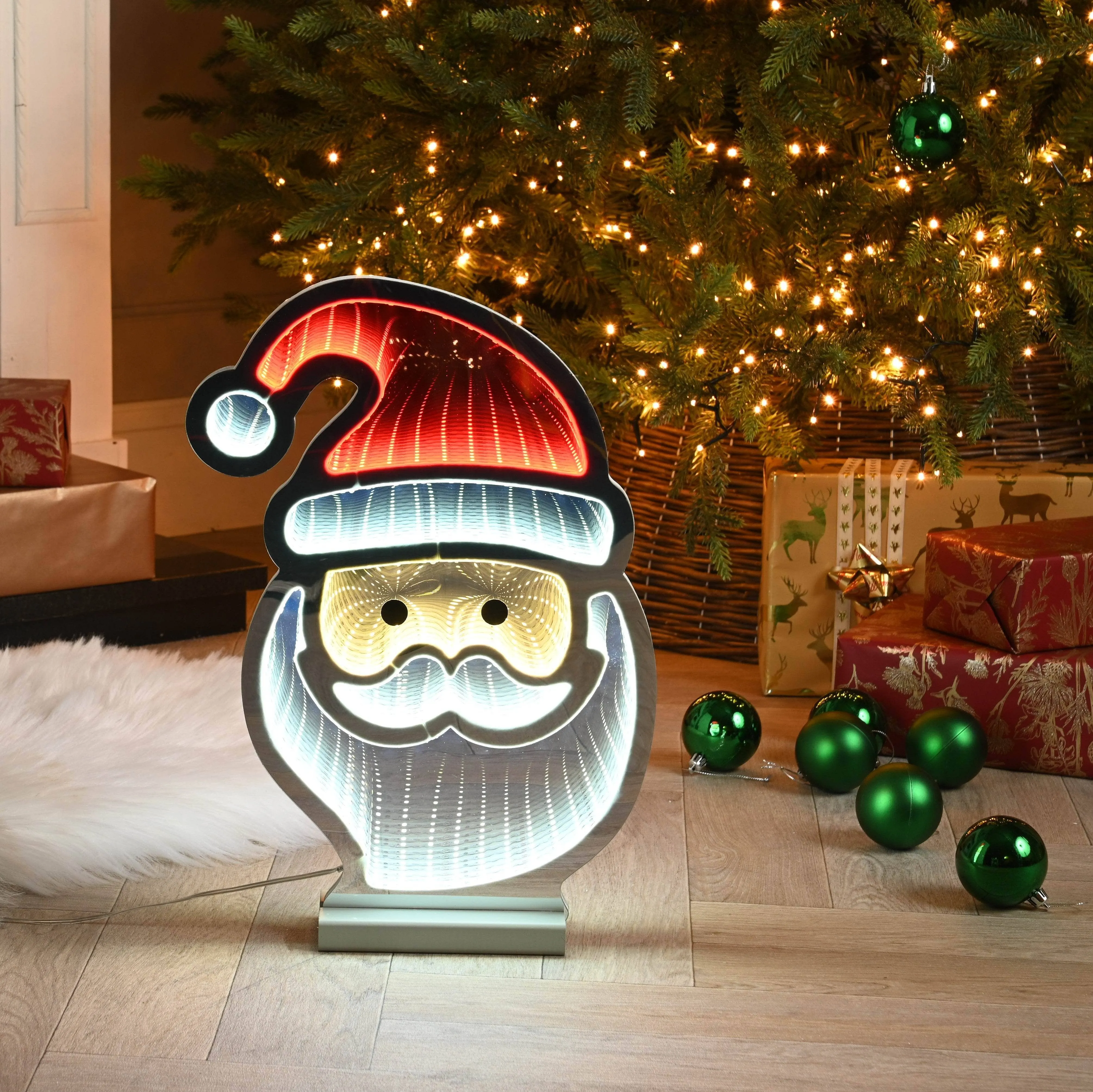 Santa Face Infinity Light - 40cm