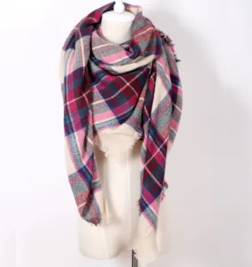 Scarfs - Pink Plaid  Scarf