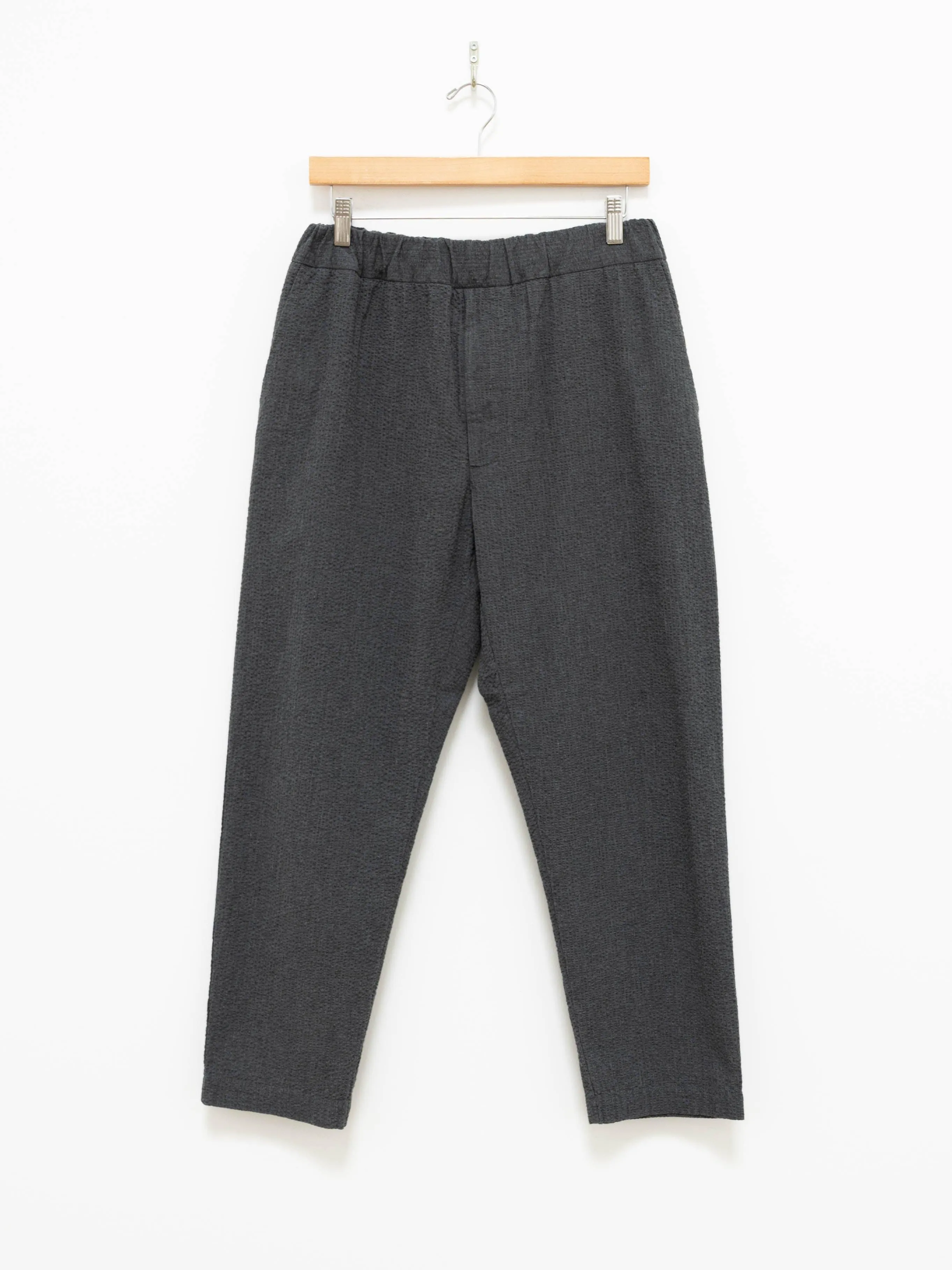 Seersucker Easy Pants - Charcoal