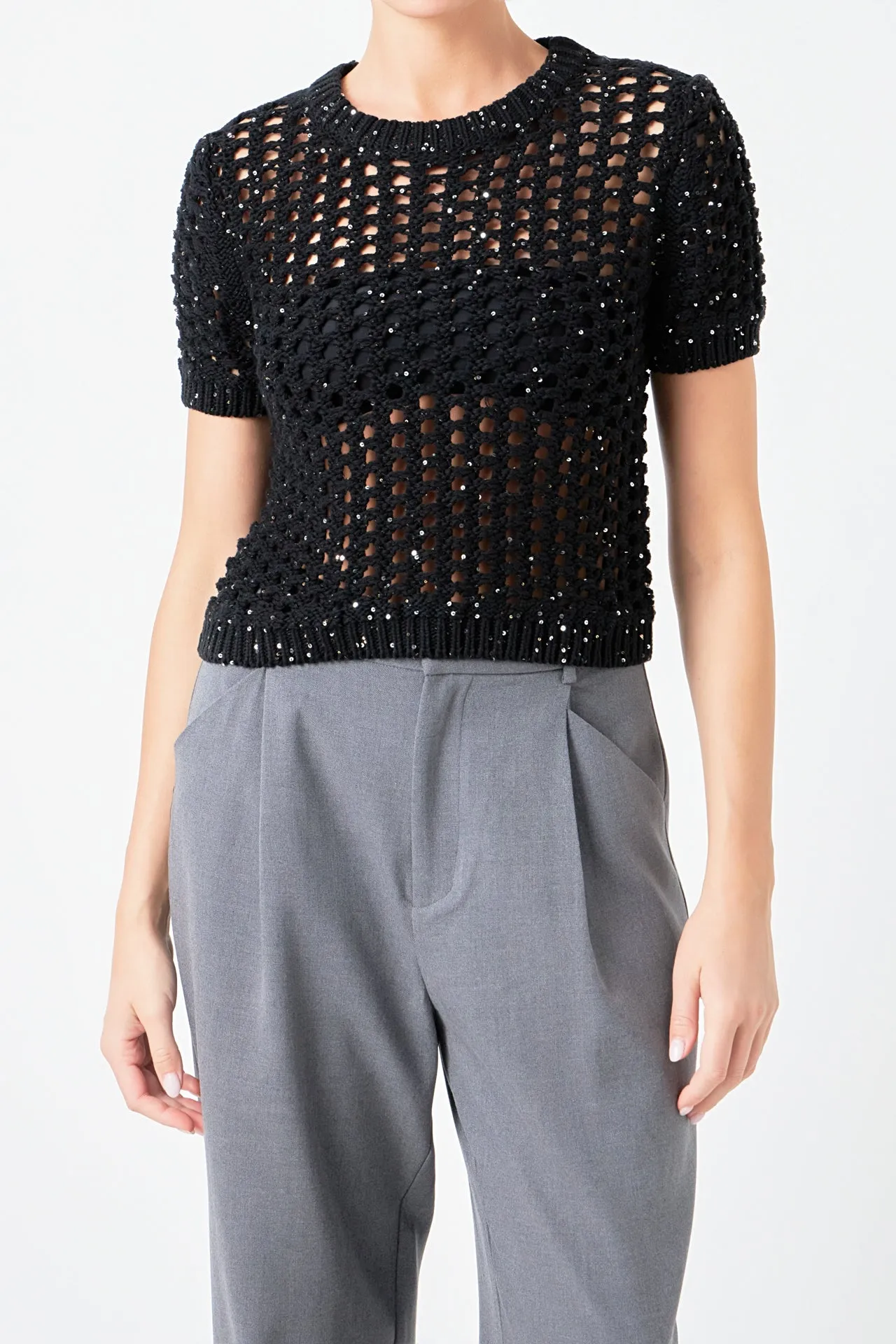 Sequins Knit Top