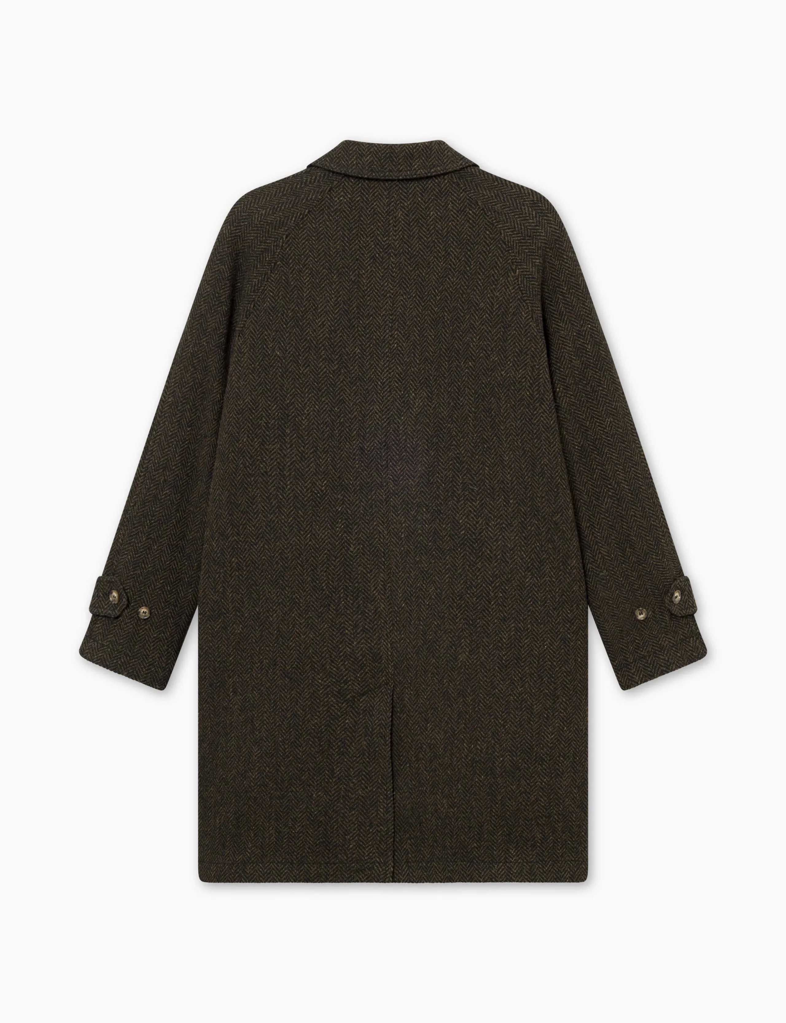 Shelter Wool Long Coat | Black/Army