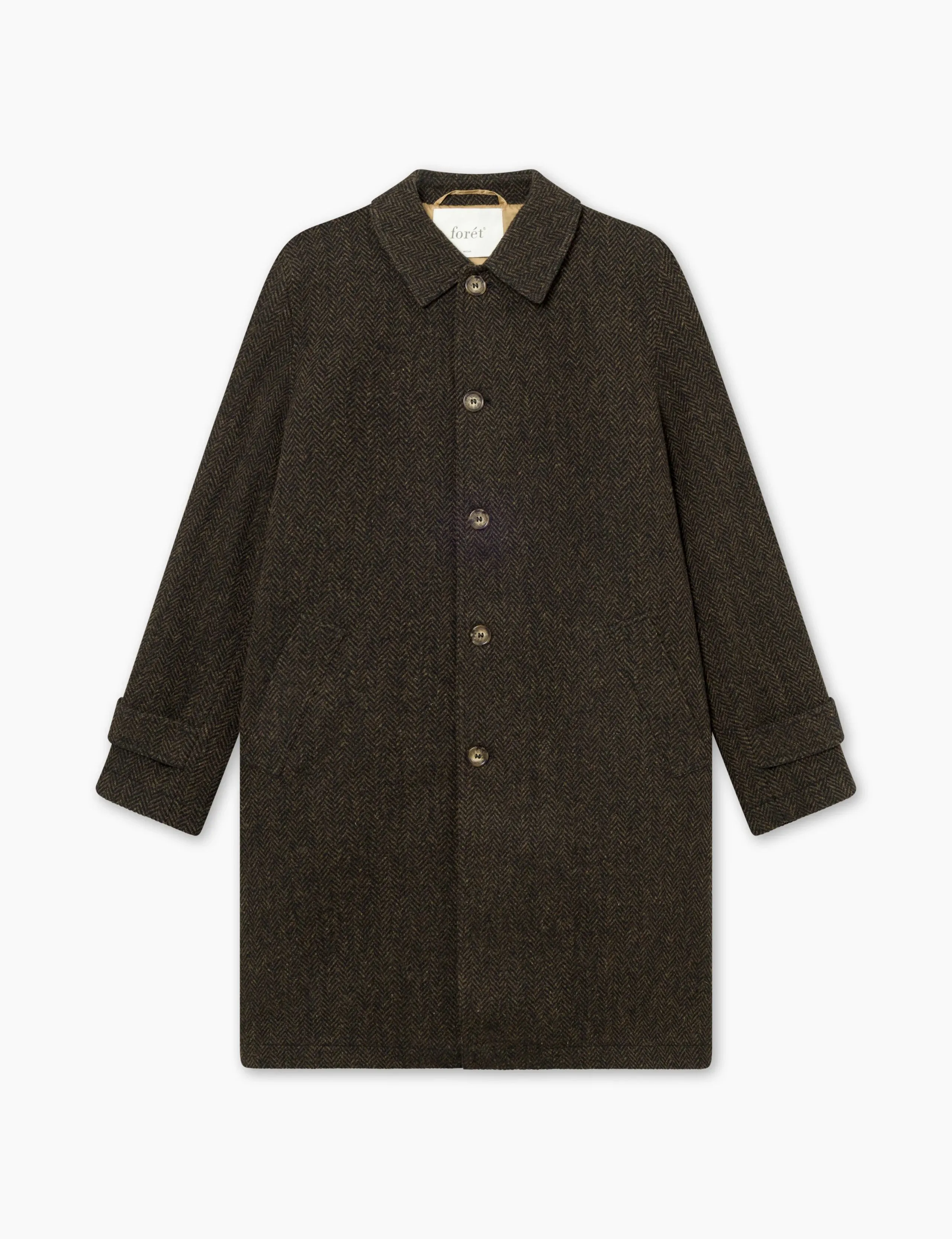 Shelter Wool Long Coat | Black/Army