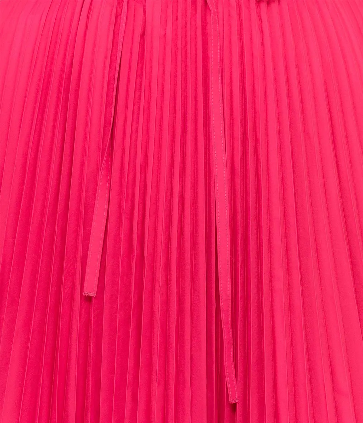 Shocking Pink Pleated Skirt