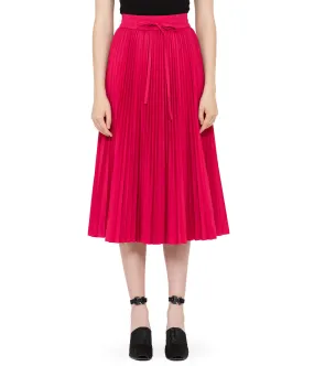 Shocking Pink Pleated Skirt