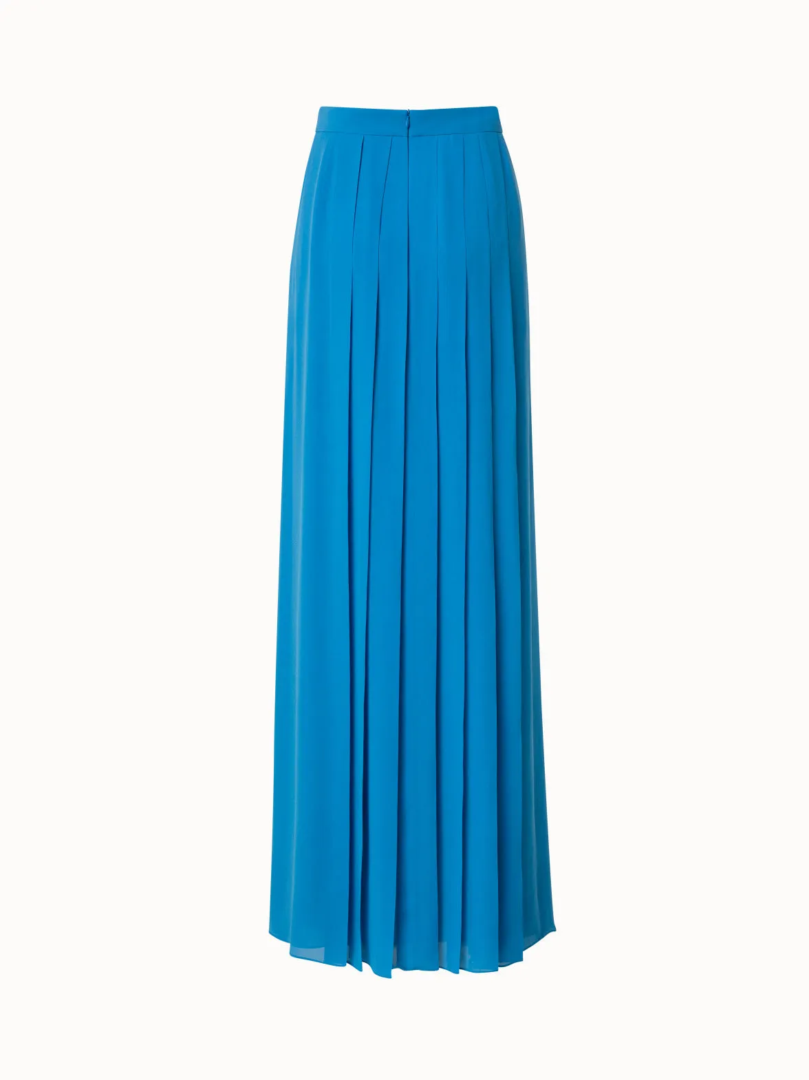 Silk Georgette Pleated Long Skirt