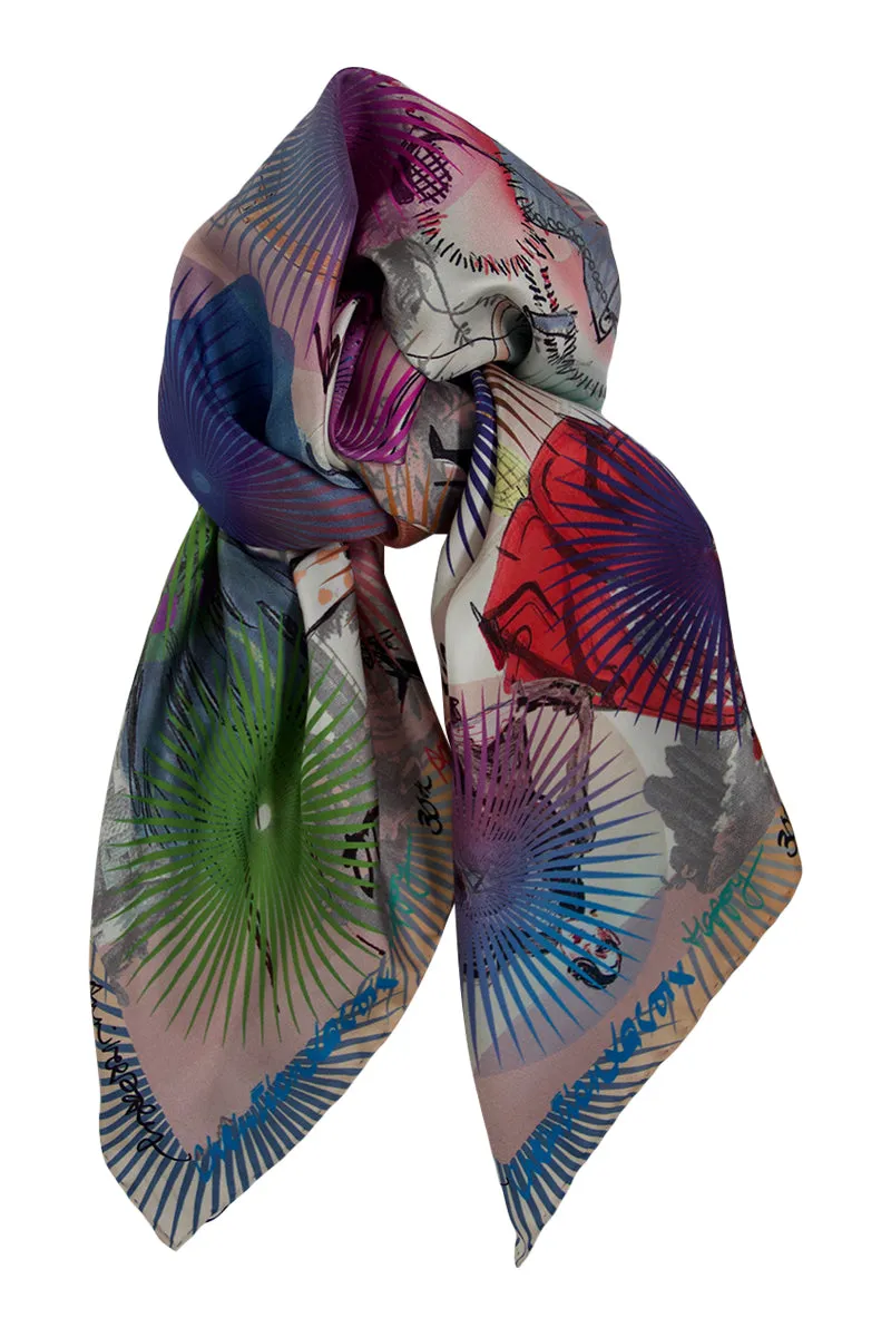 Silk scarf "Lacroix Photo Call" rose