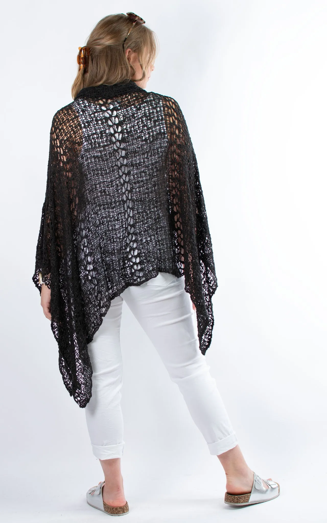 Sofi Neck Poncho | Black