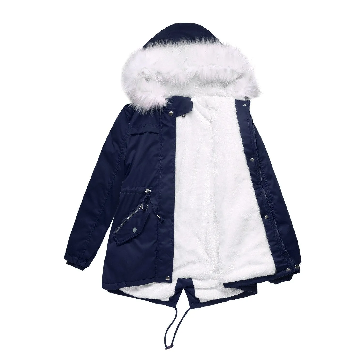 Solid Color Parka Jacket for Women (4 colors)