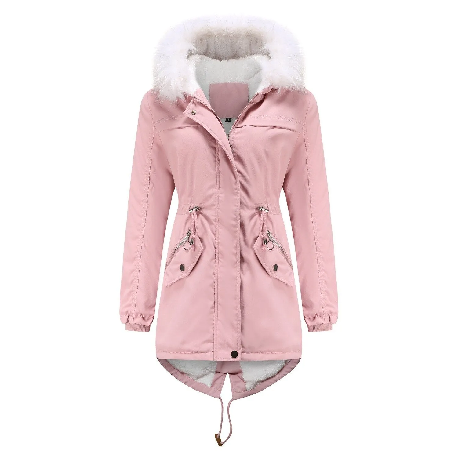 Solid Color Parka Jacket for Women (4 colors)