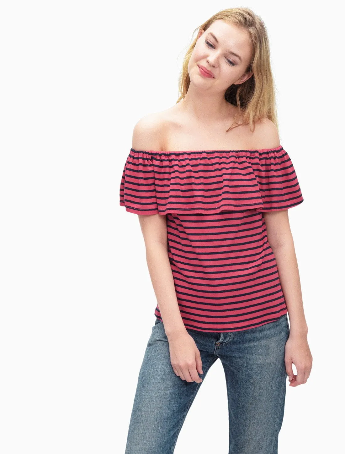 Splendid - Off Shoulder Top Cape Red