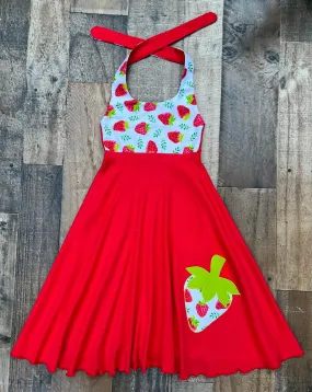 Strawberry Summer Twirl Dress