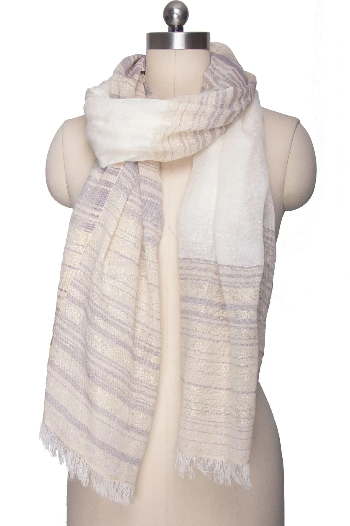 Striped Glitter Scarf