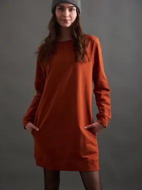 Sweatshirt Dress - Loop Knit Clay