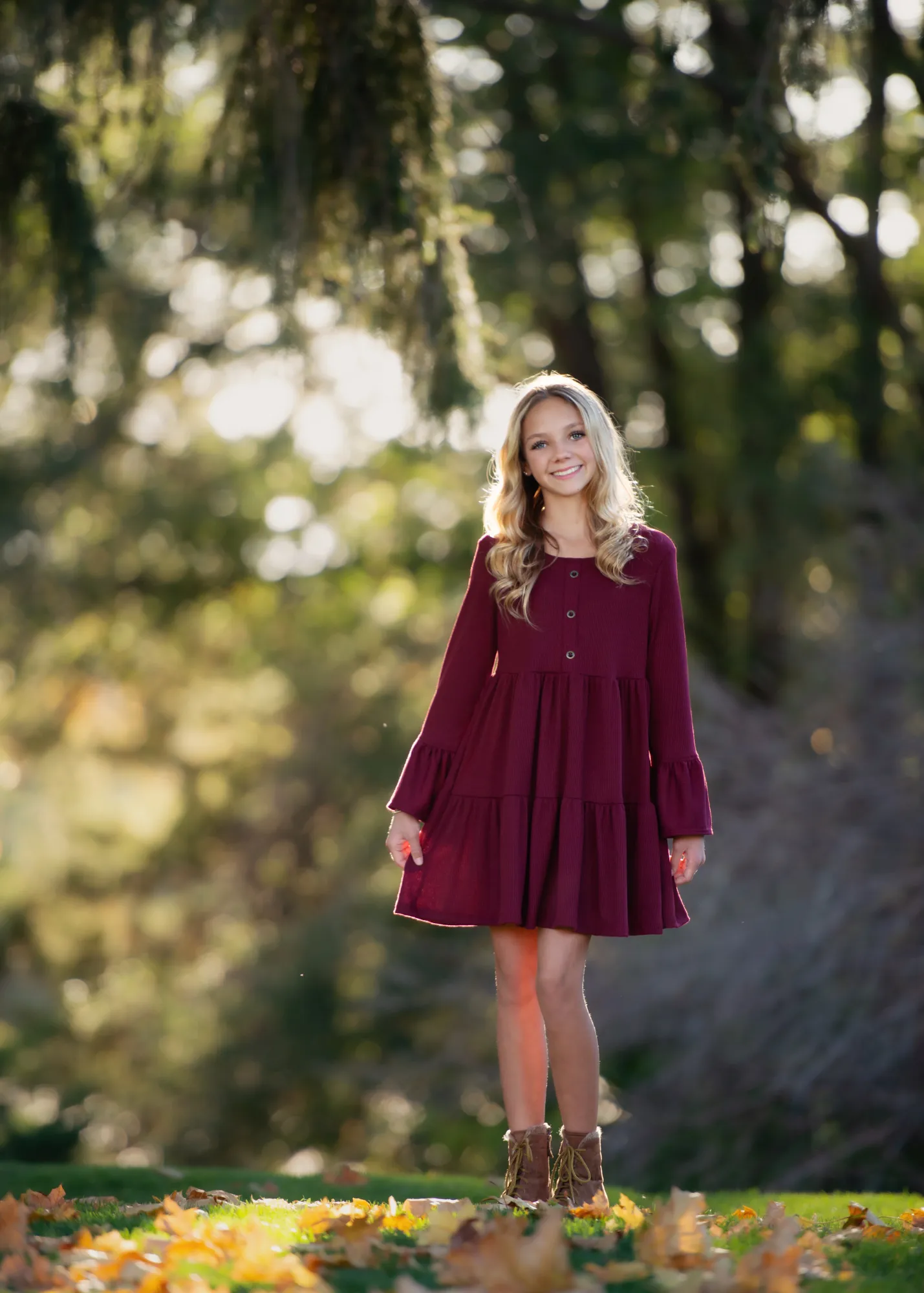 The Zoe Dress  Burgundy