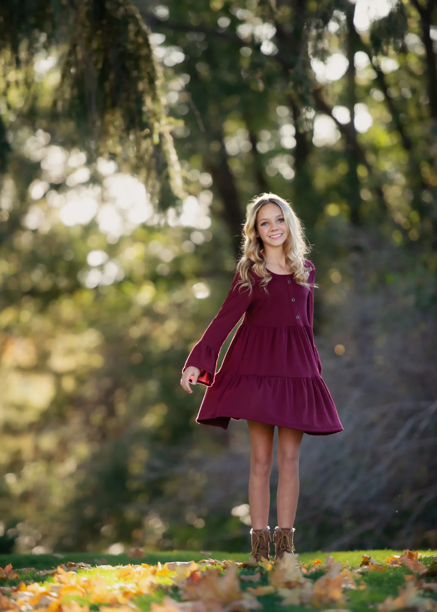 The Zoe Dress  Burgundy