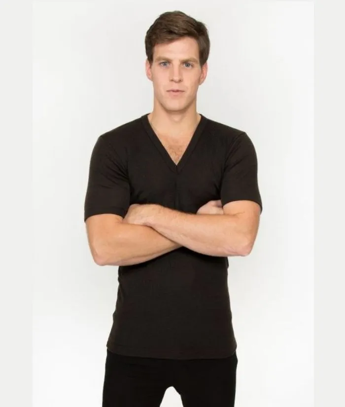 Thermerino V-Neck, Unisex Short Sleeve Base Layer