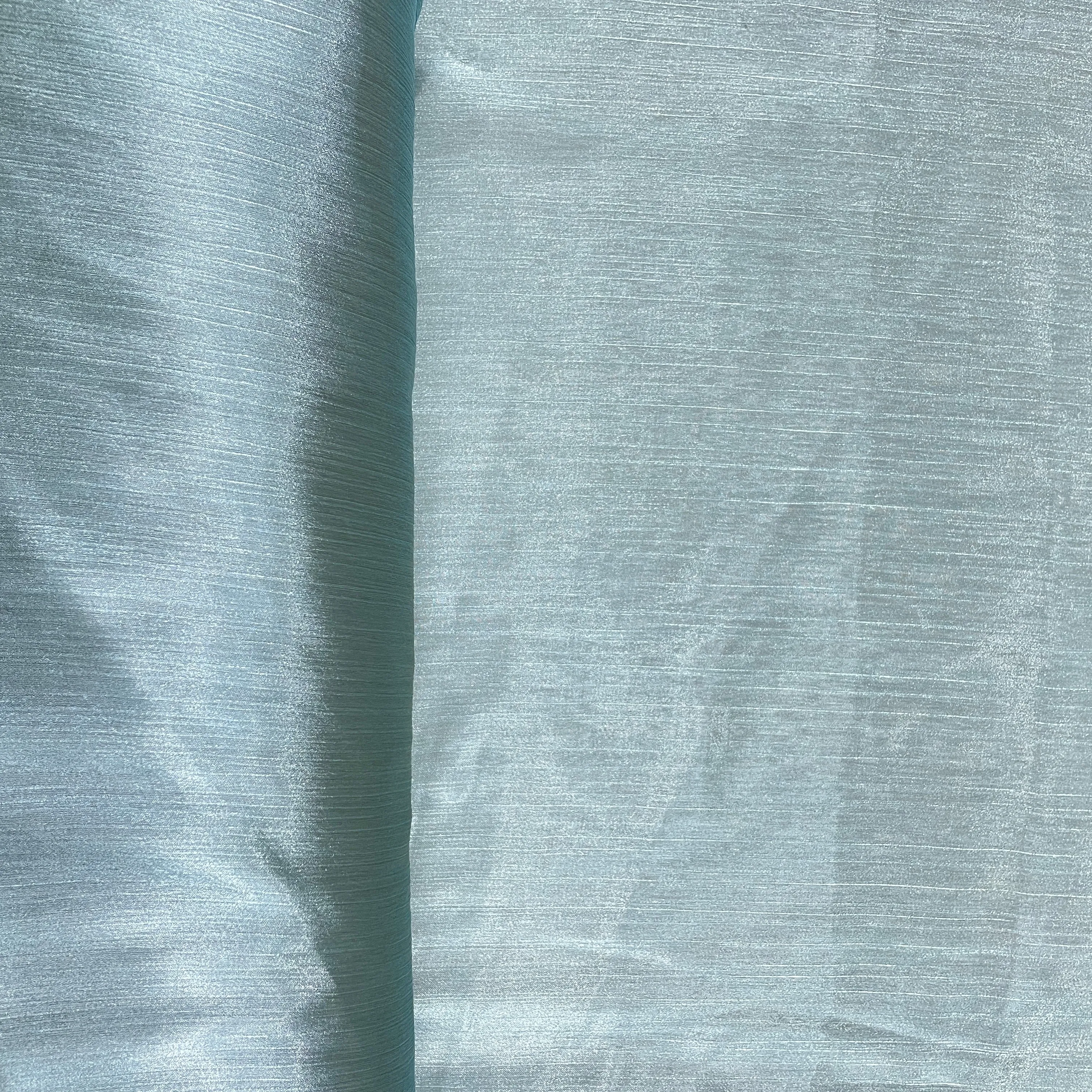 Turquoise Green Solid Organza Chiffon Fabric