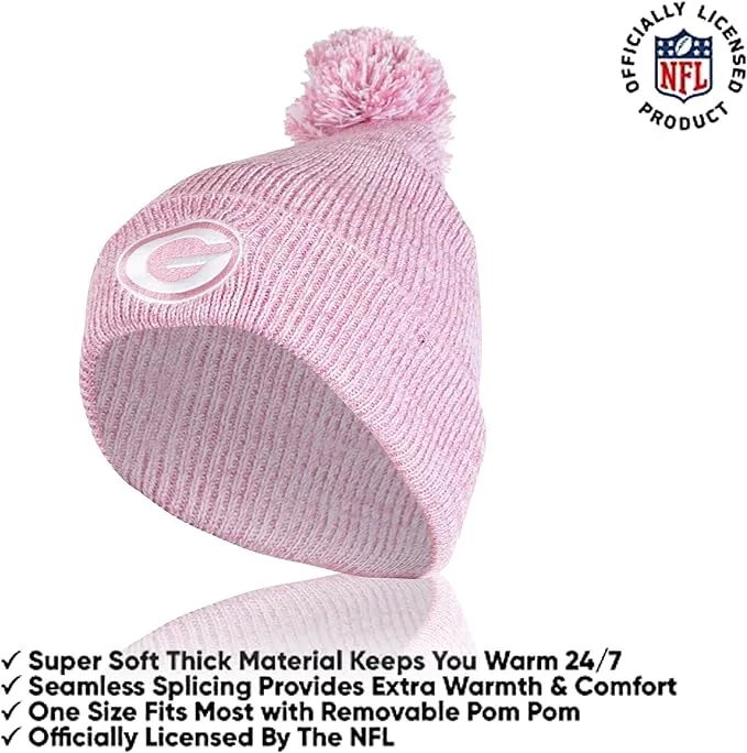 Ultra Game Adults Unisex NFL Official Super Soft Winter Beanie Knit Hat with Extra Warm Touch Screen Gloves|Green Bay Packers