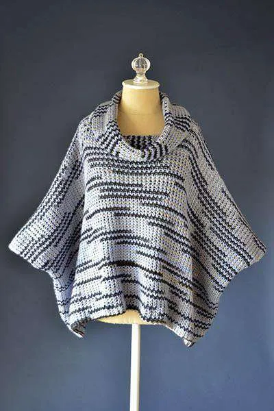 Universal Yarn Super Fan Poncho Pattern