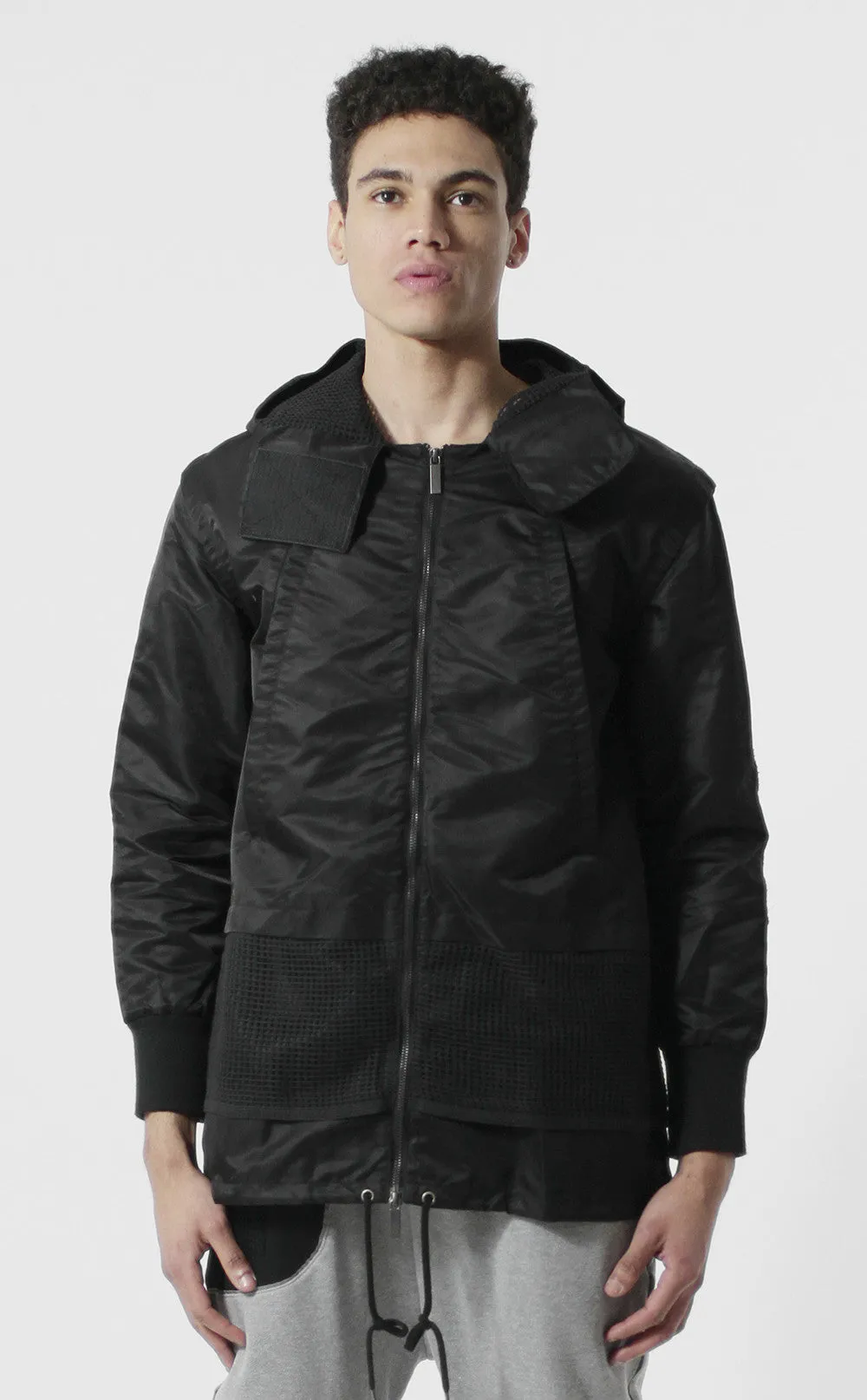 Unknown Static Military Contrasted Windbreaker Parka Jacket