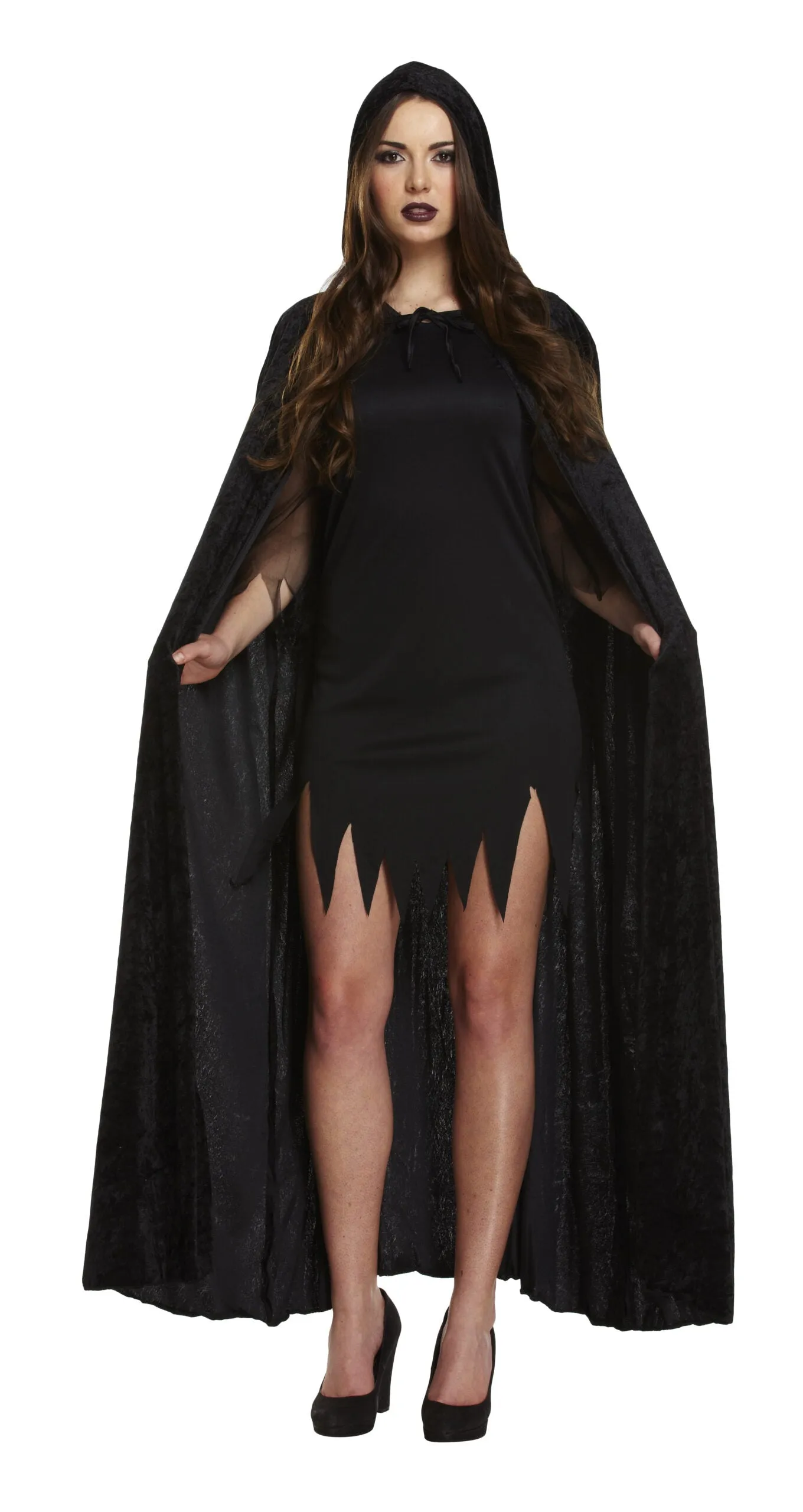 Velvet Cape with hood : Red or Black