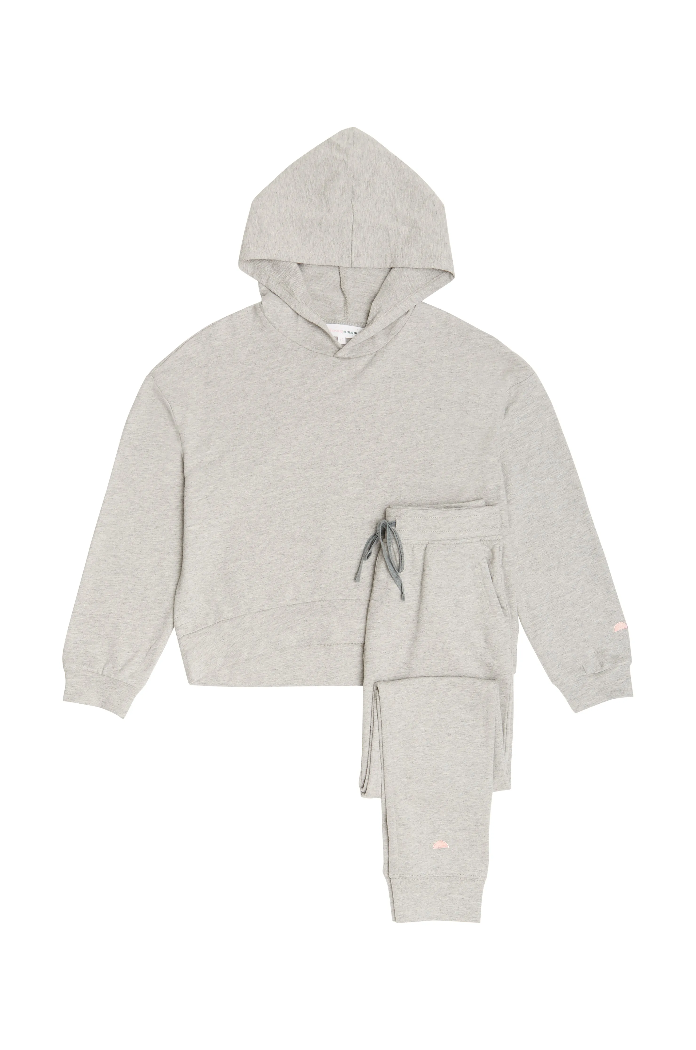 VENICE BEACH HOODIE AND SWEATPANTS IN MOTTLED GREY