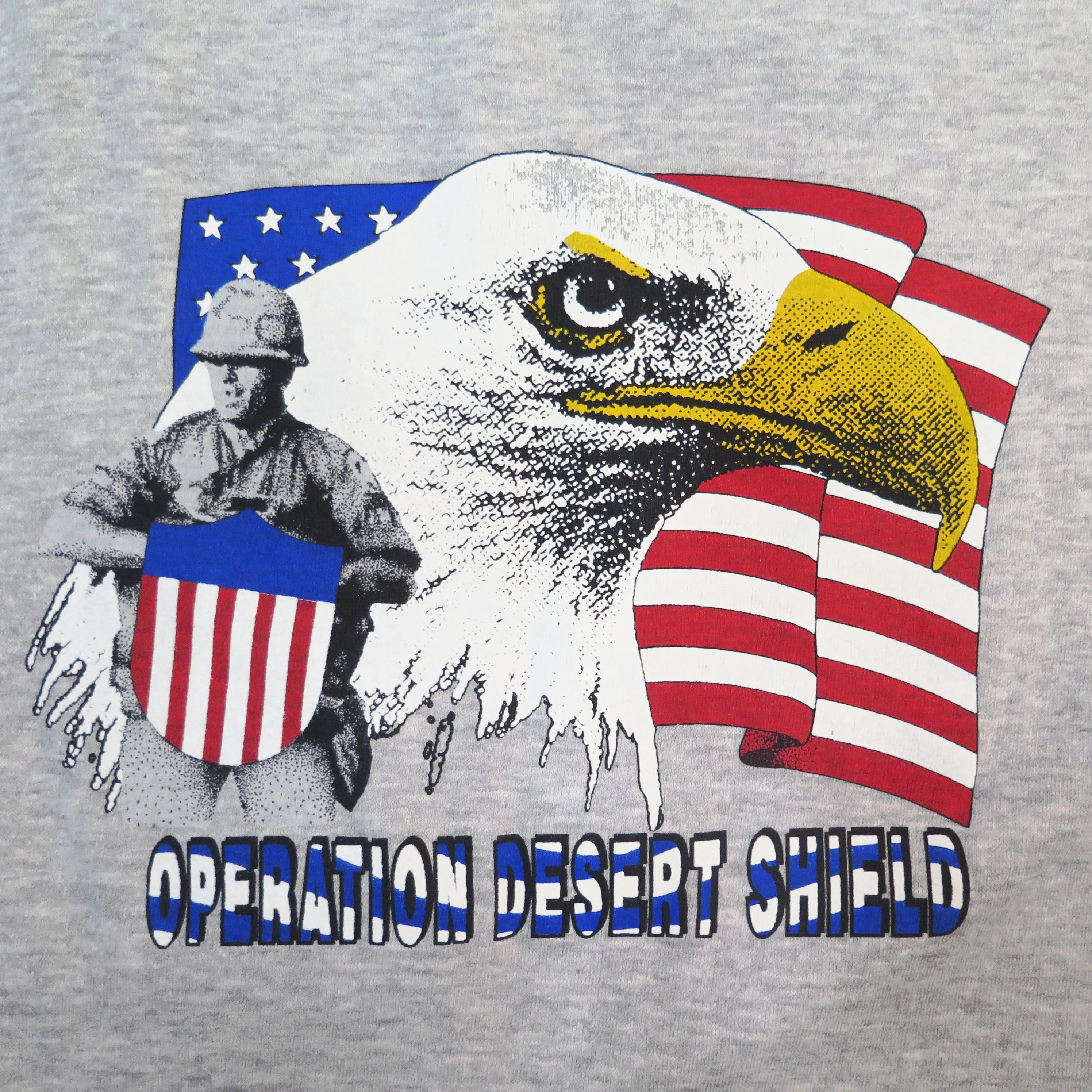 VINTAGE OPERATION DESERT SHIELD 1990'S SWEATSHIRT SIZE LARGE