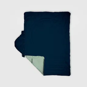 VOITED Recycled Ripstop Travel Blanket - Ocean Navy/Cameo Green