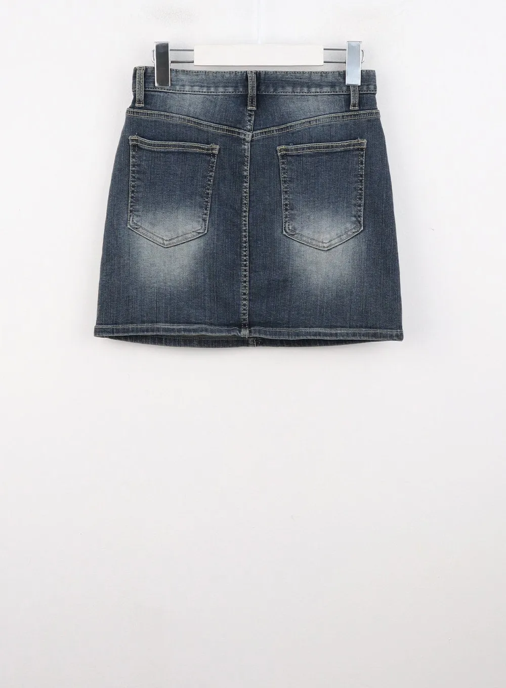 Washed Denim Mini Skirt IS311