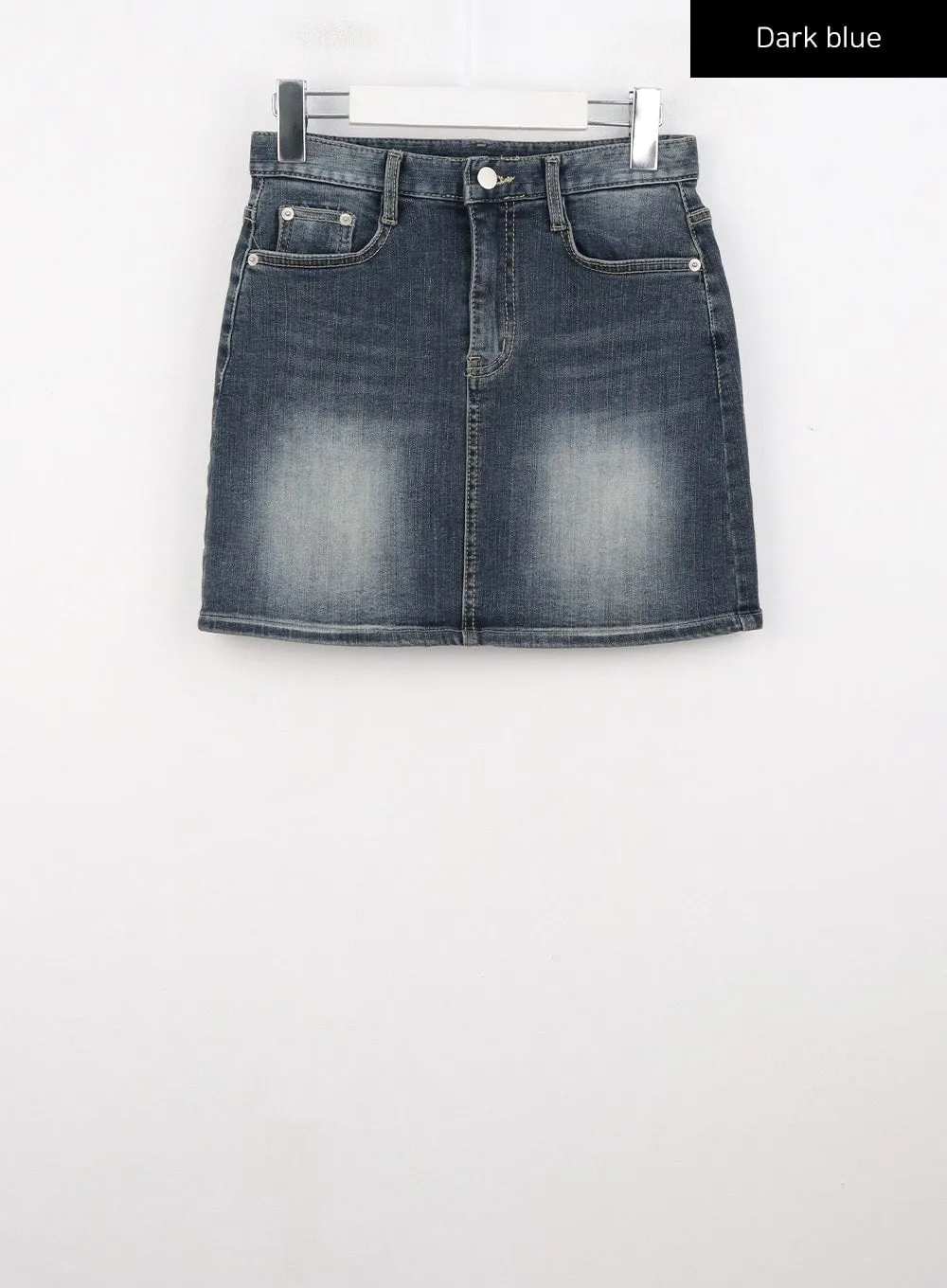 Washed Denim Mini Skirt IS311