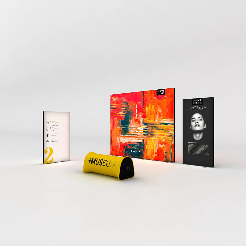 WaveLight® Infinity LED Light Box Display Stands for Museums