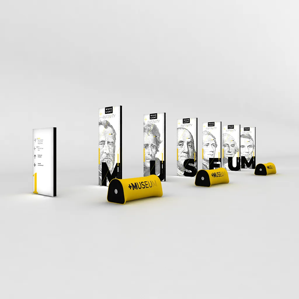 WaveLight® Infinity LED Light Box Display Stands for Museums