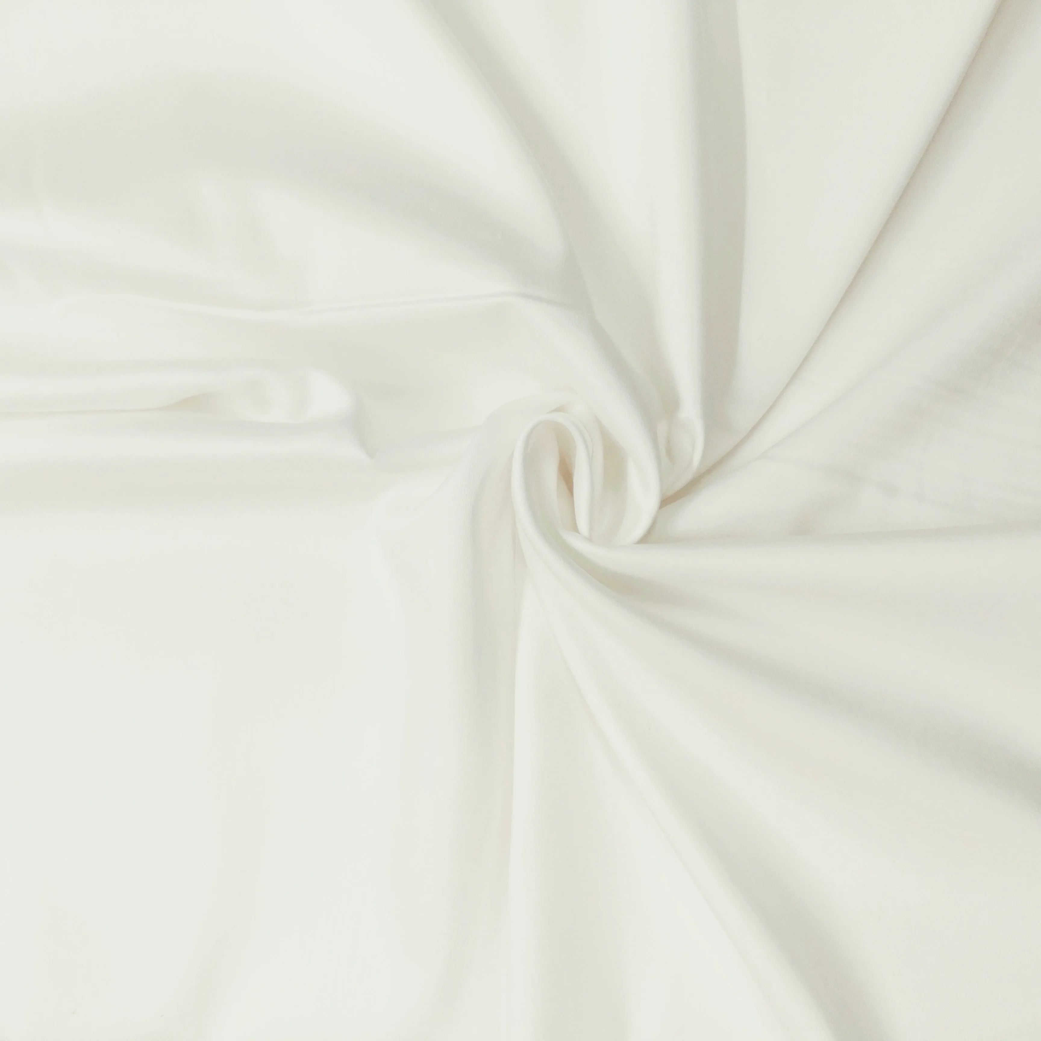 White Solid Cotton Satin Fabric