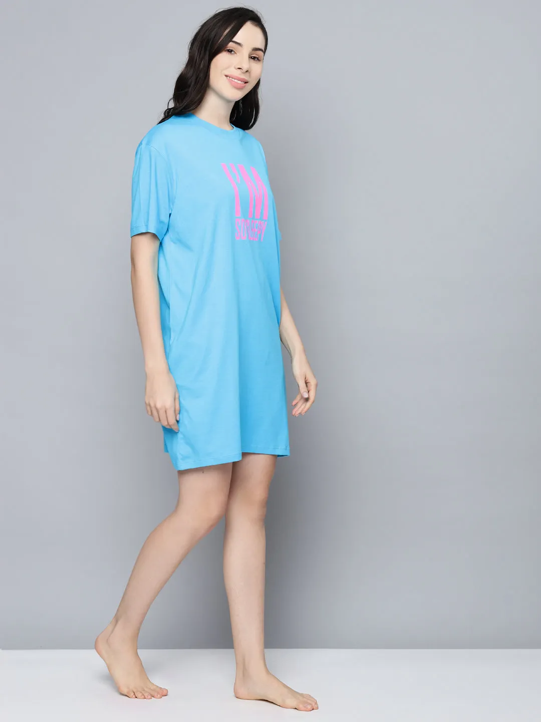 Women Blue Im-So-Sleepy Sleepshirt