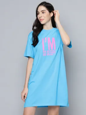 Women Blue Im-So-Sleepy Sleepshirt