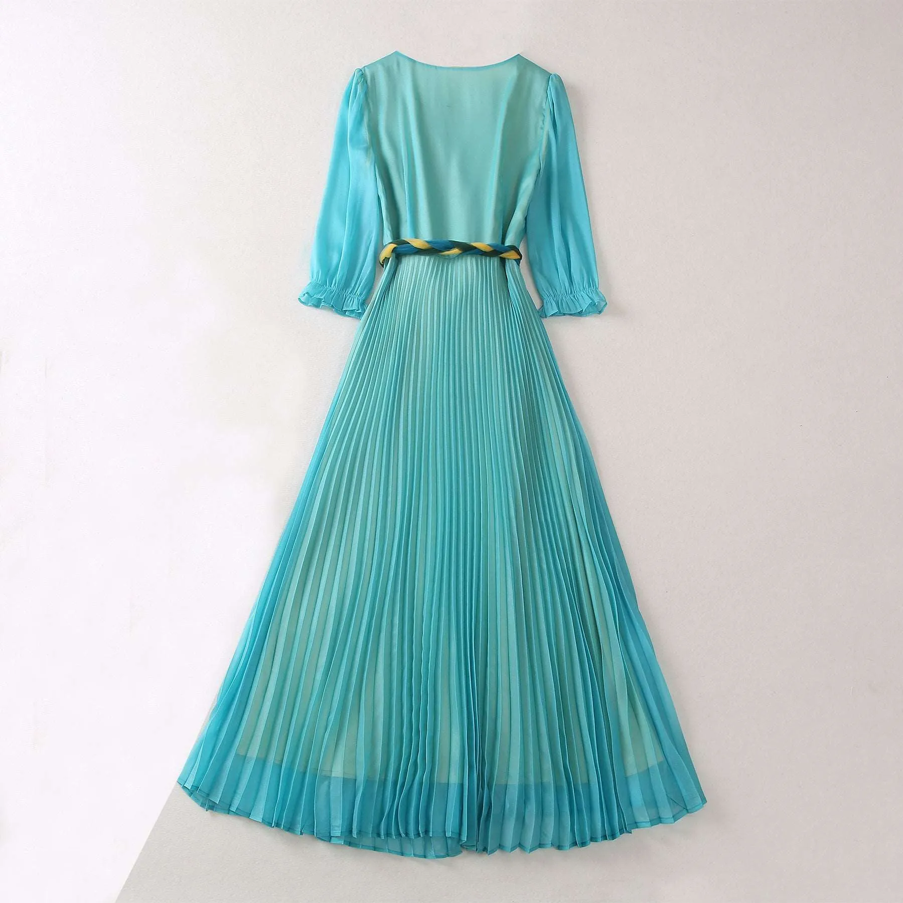 Women's Elegant French Runway Long Pleated Dress