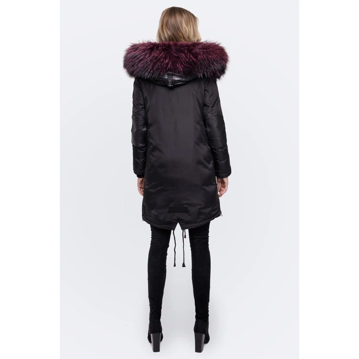 Women's Nicole Benisti Brera Coat - Black/Wine