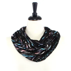 XP8-BW Zebra Print Infinity Scarf