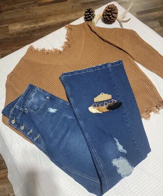 Zenana Distressed Sweater