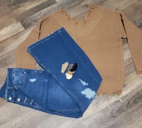 Zenana Distressed Sweater