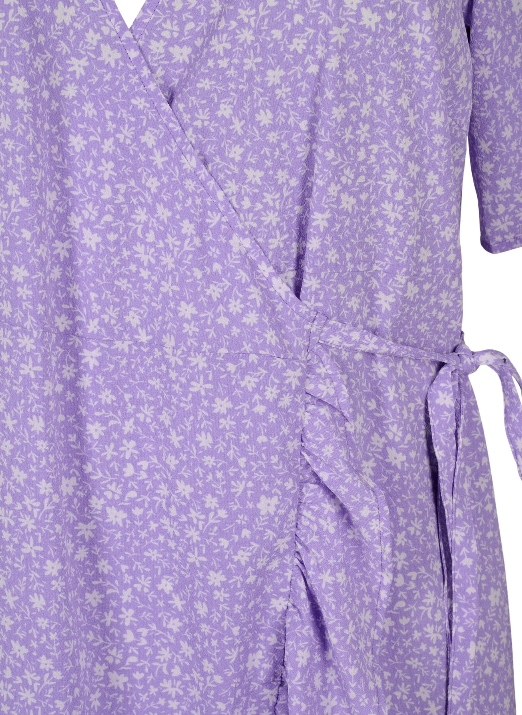 Zizzi Tuilp Wrap Lilac Dress